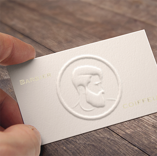 Cartes de visite gaufrage